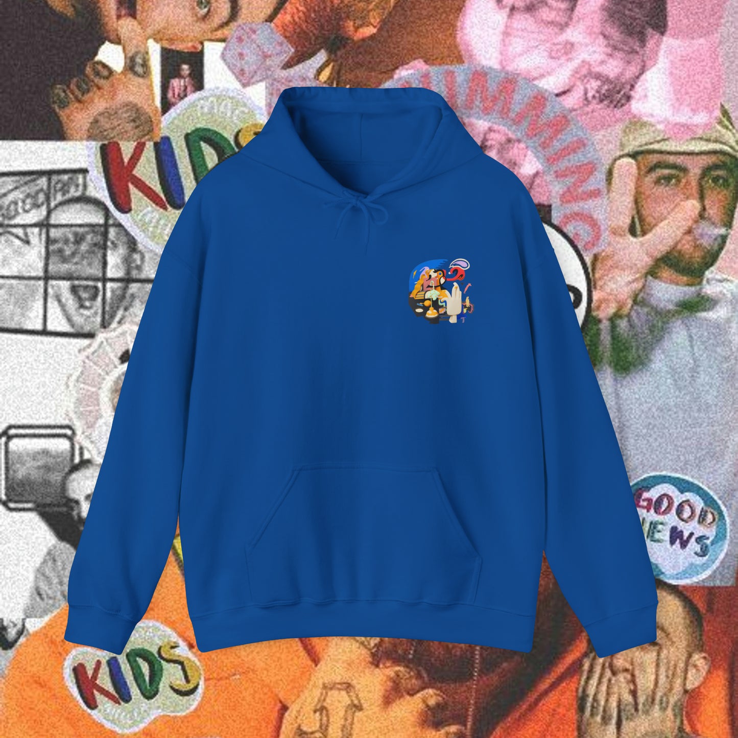 Faces Front and Back Print Sweatshirt