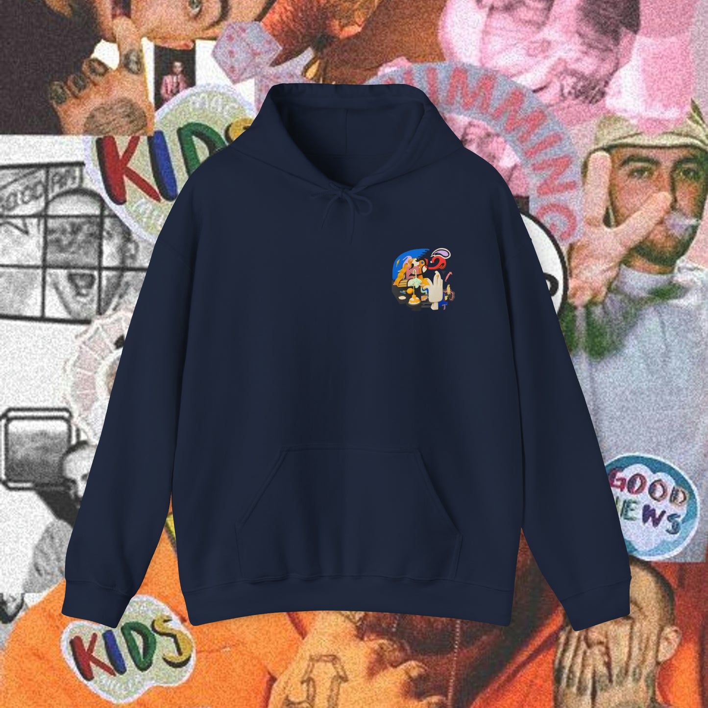 Faces Front and Back Print Sweatshirt
