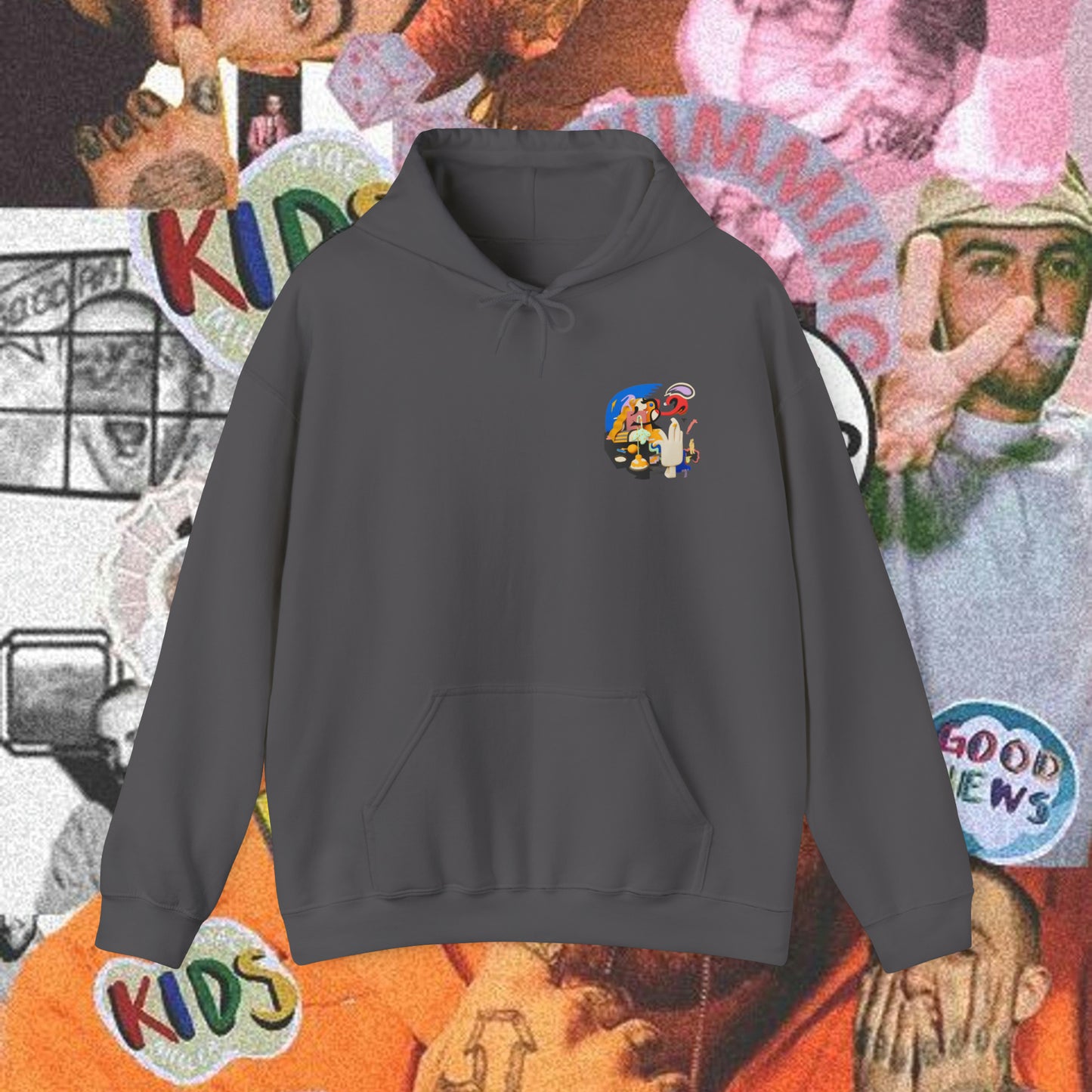 Faces Front and Back Print Sweatshirt