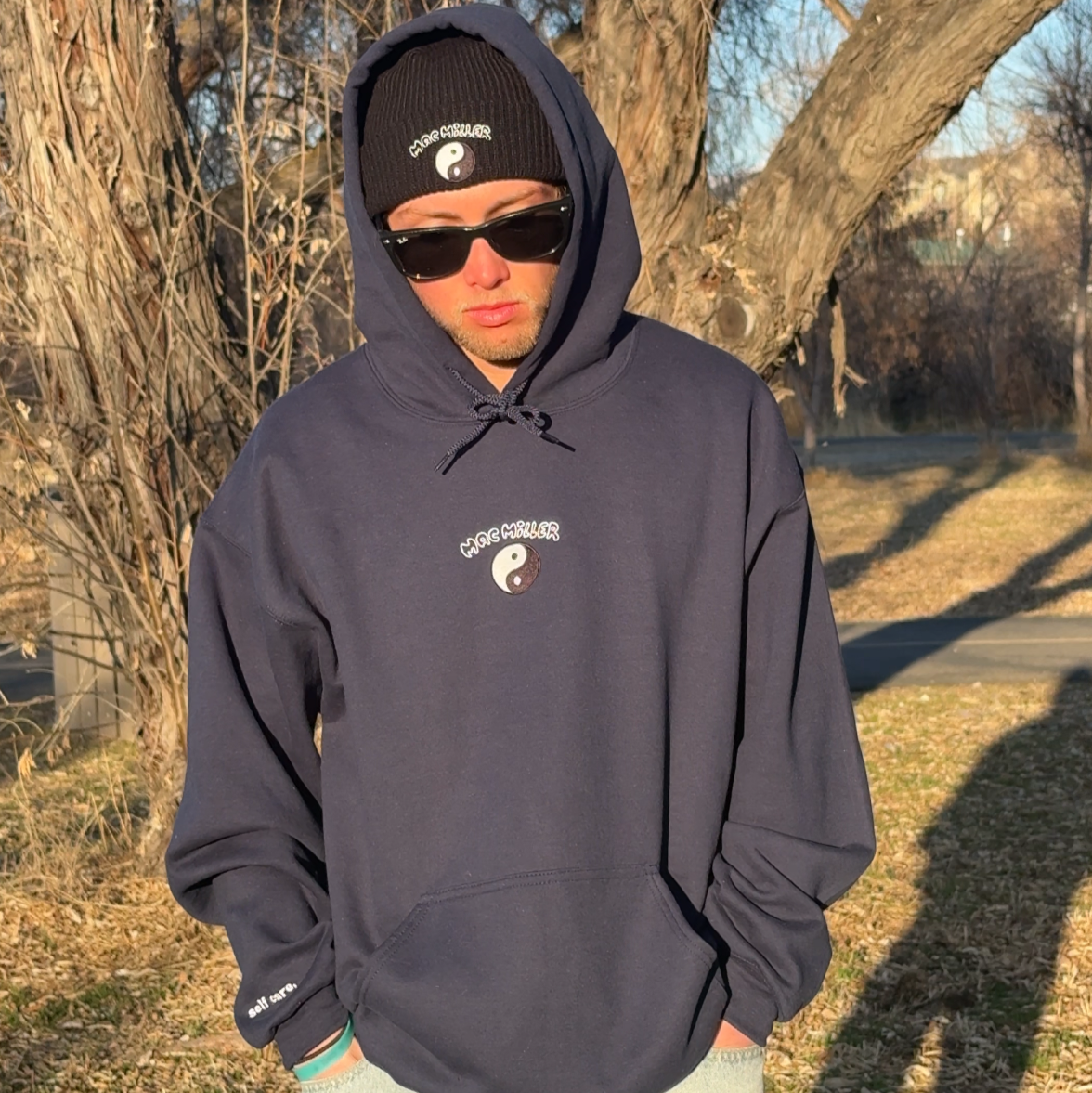 Self Care Mac Miller embroidered hoodie