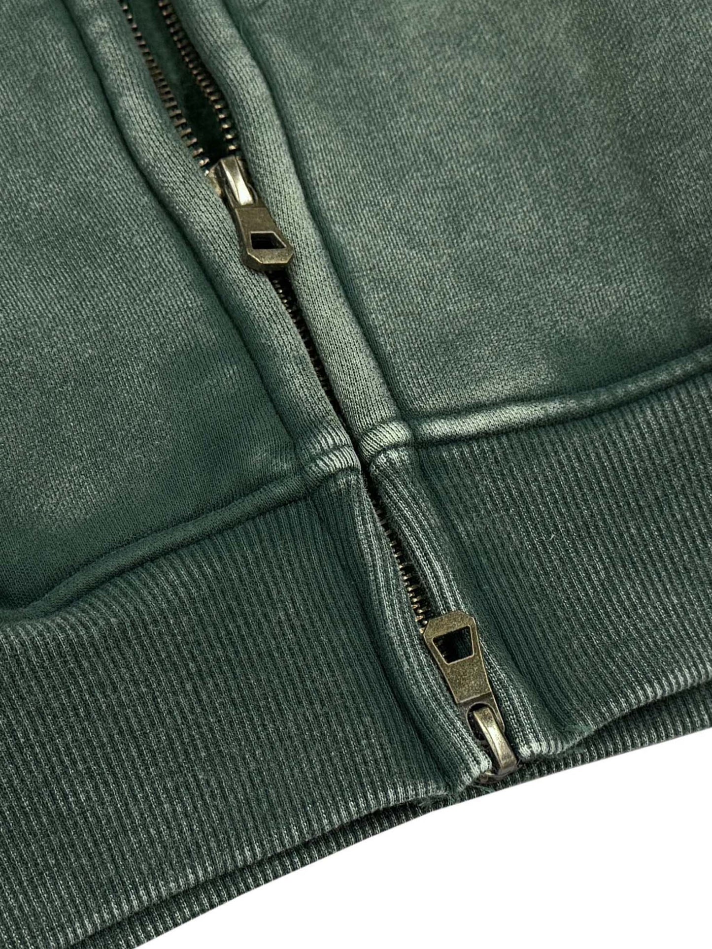 Snow Washed Zip-Through Hoodie