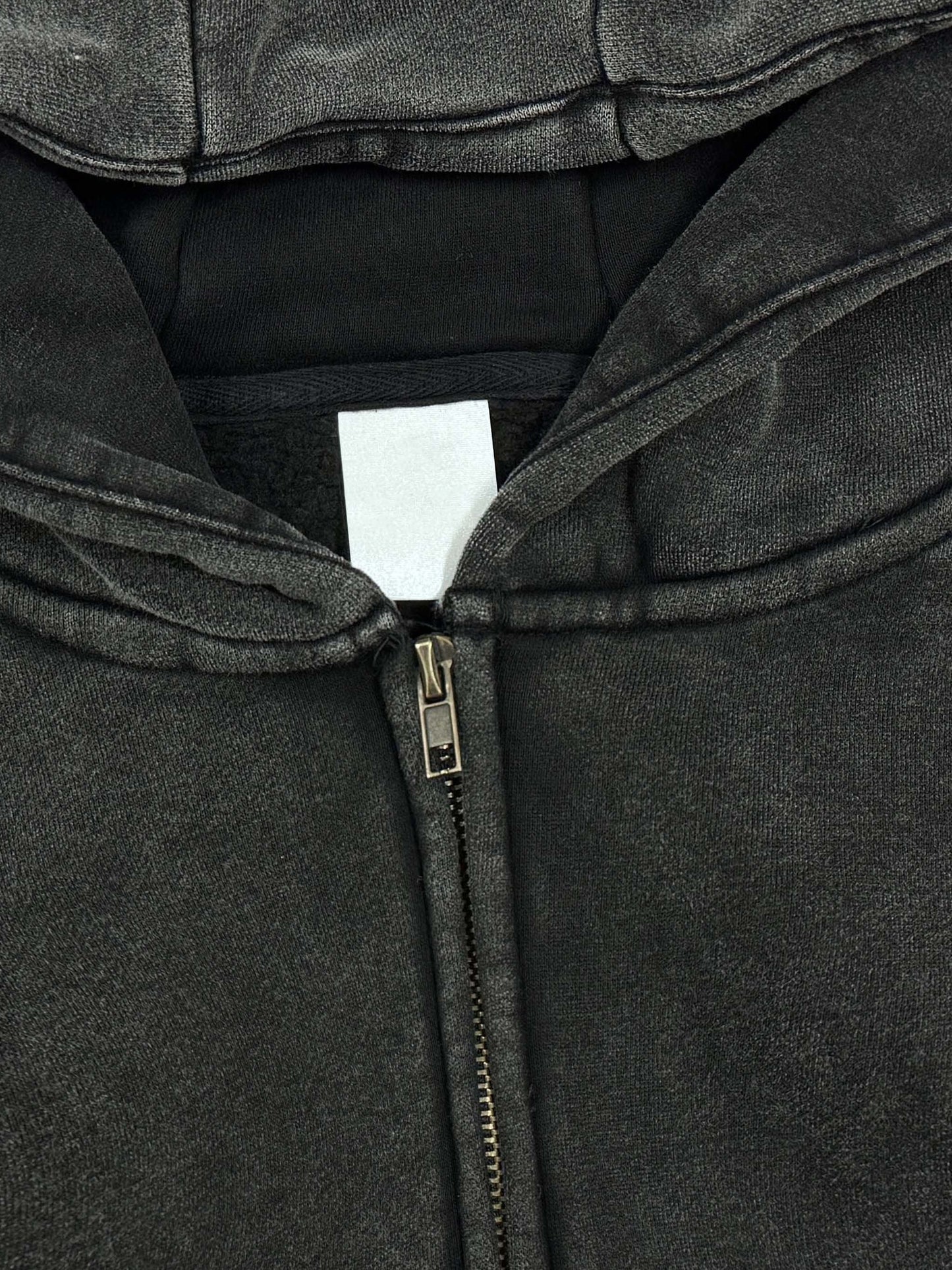 Snow Washed Zip-Through Hoodie