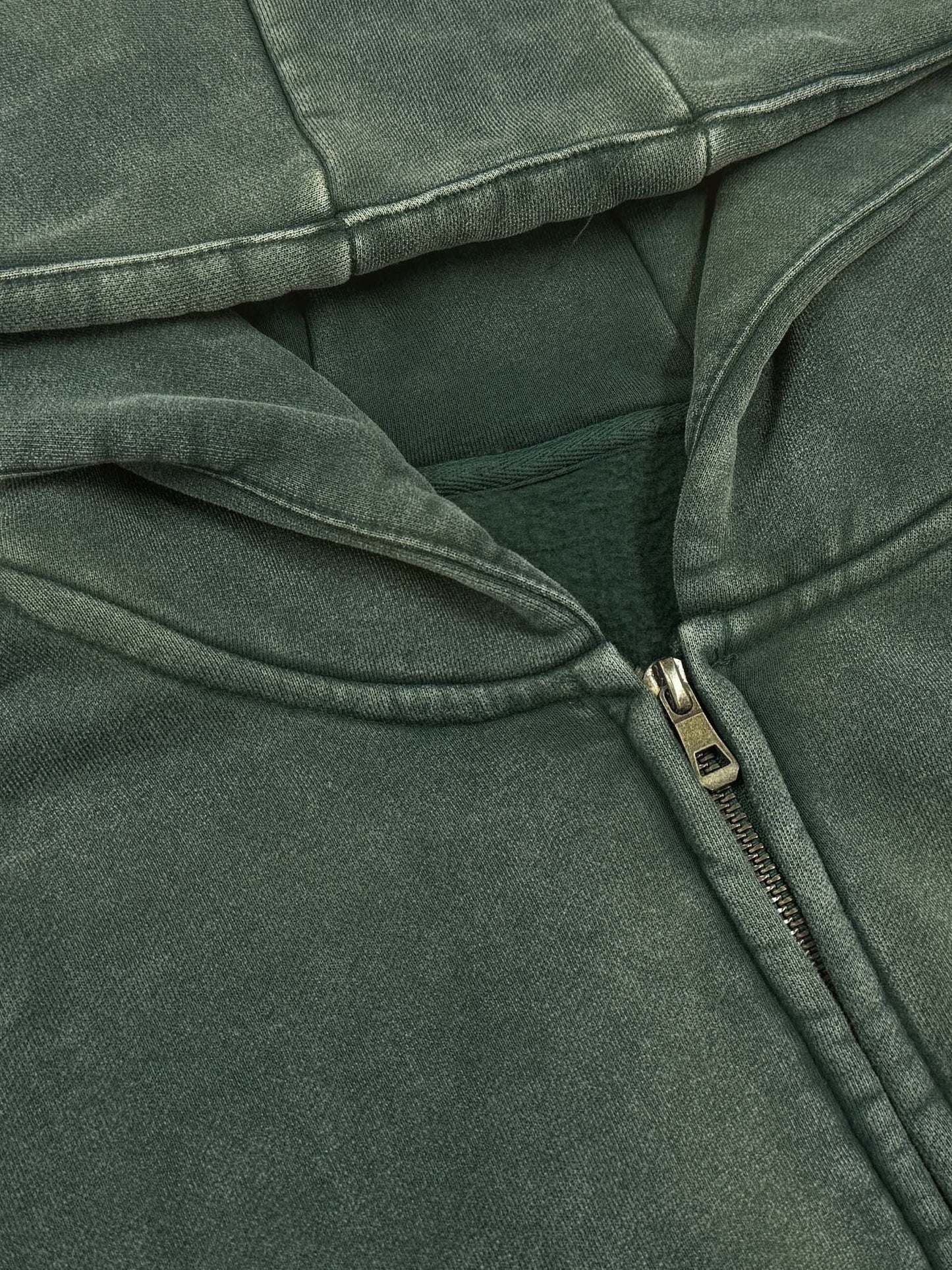 Snow Washed Zip-Through Hoodie