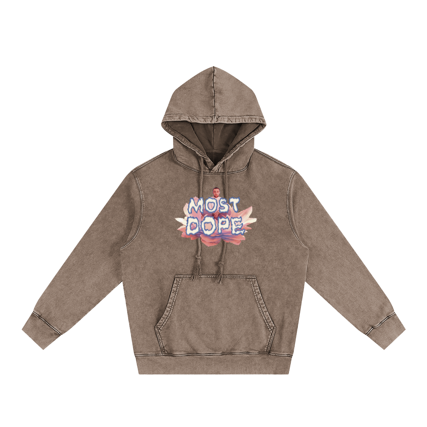 Heavyweight Pure Cotton Snow Washed Most Dope Hoodie